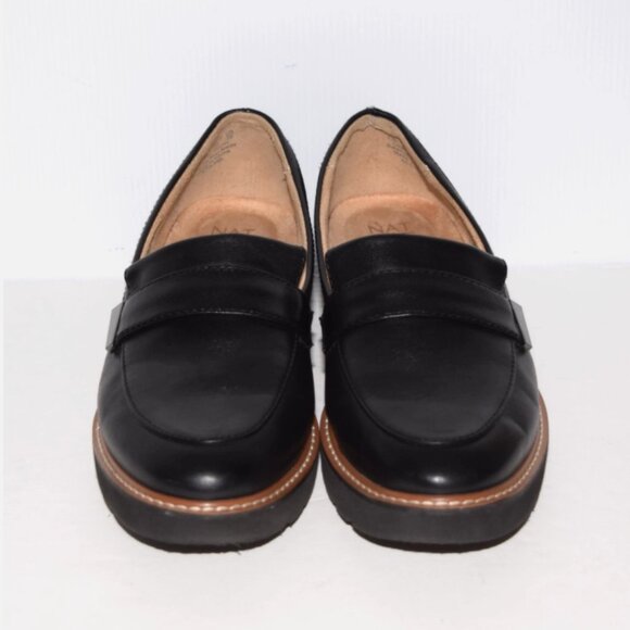 Naturalizer Adaline Black Leather Slip On Lightweight Platform Loafer US 8.5 M - Picture 4 of 9
